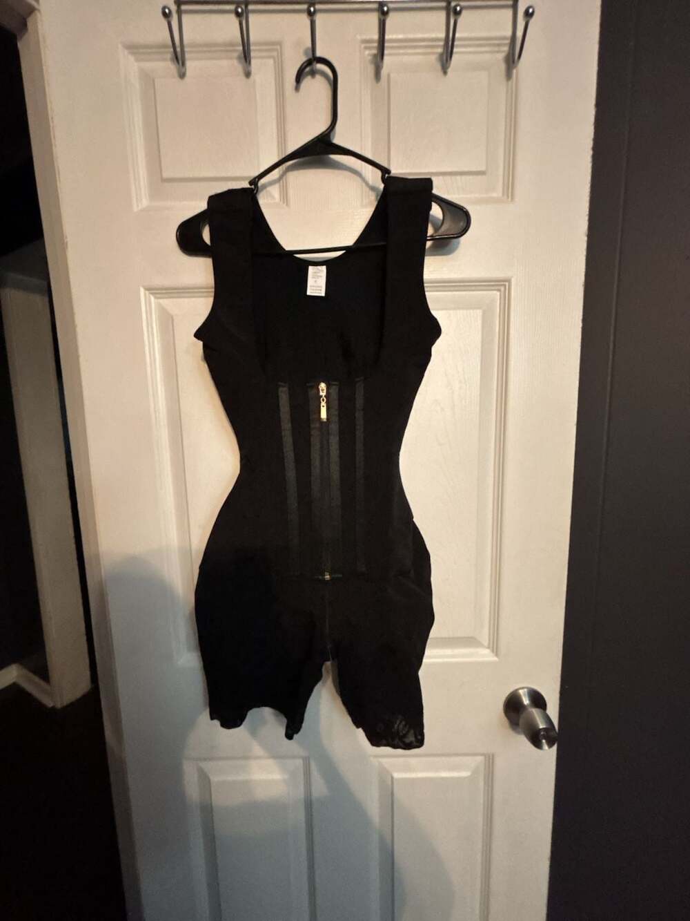Unbranded Black Zippered Waist Trainer Corset Size S